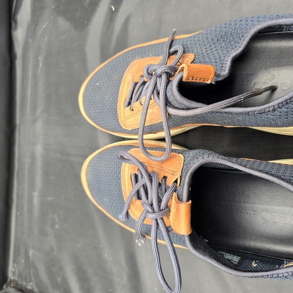 Ecco Blue and Tan Oxfords with Curved Sole‎ main image 5